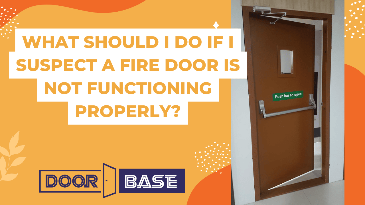 What should I do if I suspect a fire door is not functioning properly?